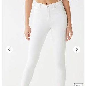 forever 21 white skinny jeans
